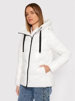 Geox Γυναίκες Χειμωνιάτικα Μπουφάν Μπουφάν πουπουλένιο Emalise W1428P T2886 F1499 Λευκό Regular Fit Λευκό