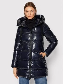 Geox Γυναίκες Χειμωνιάτικα Μπουφάν Μπουφάν πουπουλένιο Emalise W1428Q T2886 F4491 Σκούρο μπλε Regular Fit Σκούρο μπλε