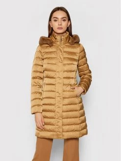 Geox Γυναίκες Χειμωνιάτικα Μπουφάν Μπουφάν πουπουλένιο Bettanie W1425H T2655 F5221 Καφέ Regular Fit Καφέ