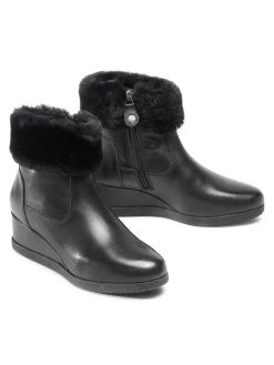 Geox Γυναίκες Biker Μποτάκια Μποτάκια D Anylla Wedge G D04LDG 00085 C9999 Μαύρο Μαύρο -Συμφωνίες Geox Κατάστημα unnamed file 2137