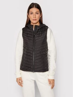 Geox Γυναίκες Γιλέκα Γιλέκο Ascythia W1423C T2606 F9000 Μαύρο Regular Fit Μαύρο