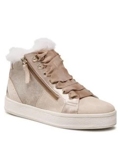 Geox Γυναίκες Ψηλά Αθλητικά Αθλητικά D Leelu' C D26FFC 0BS22 C6738 Μπεζ Μπεζ