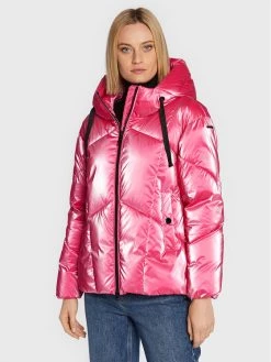 Geox Γυναίκες Χειμωνιάτικα Μπουφάν Μπουφάν πουπουλένιο Teoclea W2628V T2959 F8299 Ροζ Regular Fit Ροζ