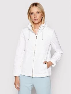 Geox Γυναίκες Μεταβατικά Μπουφάν Μπουφάν μεταβατικό Genziana W2520P-T2506 F2128 Λευκό Regular Fit Λευκό