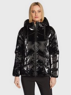 Geox Γυναίκες Χειμωνιάτικα Μπουφάν Μπουφάν πουπουλένιο Teoclea W2628V T2959 F9000 Μαύρο Regular Fit Μαύρο