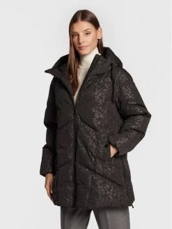 Geox Γυναίκες Χειμωνιάτικα Μπουφάν Μπουφάν πουπουλένιο Damiana W2628L T2942 F9000 Μαύρο Regular Fit Μαύρο