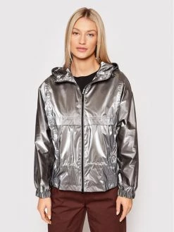 Geox Γυναίκες Αδιάβροχα Μπουφάν Μπουφάν αδιάβροχο Palmaria W2521J-T2915 F1641 Ασημί Oversize Ασημί